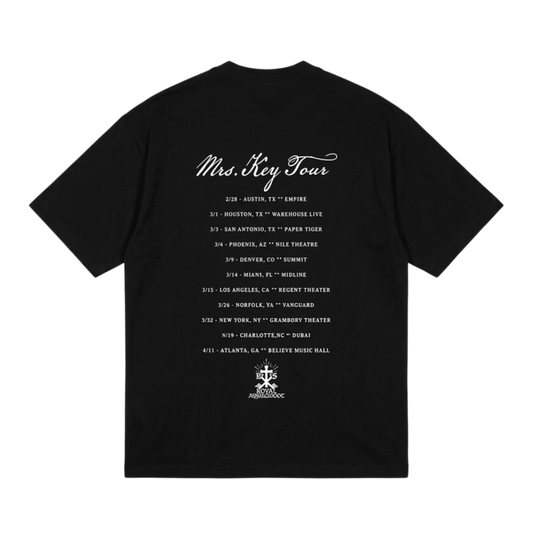 Mrs. Key Tour Dates Tee (Black)