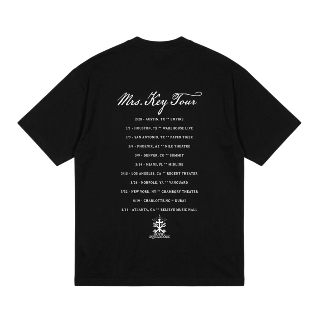 Mrs. Key Tour Dates Tee (Black)